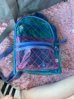Iridescent Blue & Pink Mini Backpack - Brand Unknown